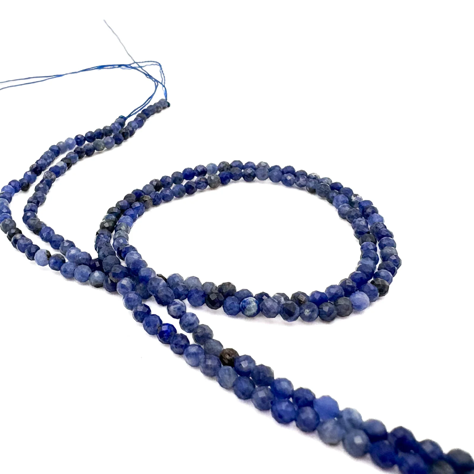 Sodalite 3mm Faceted Rounds Bead Strand - Image 8