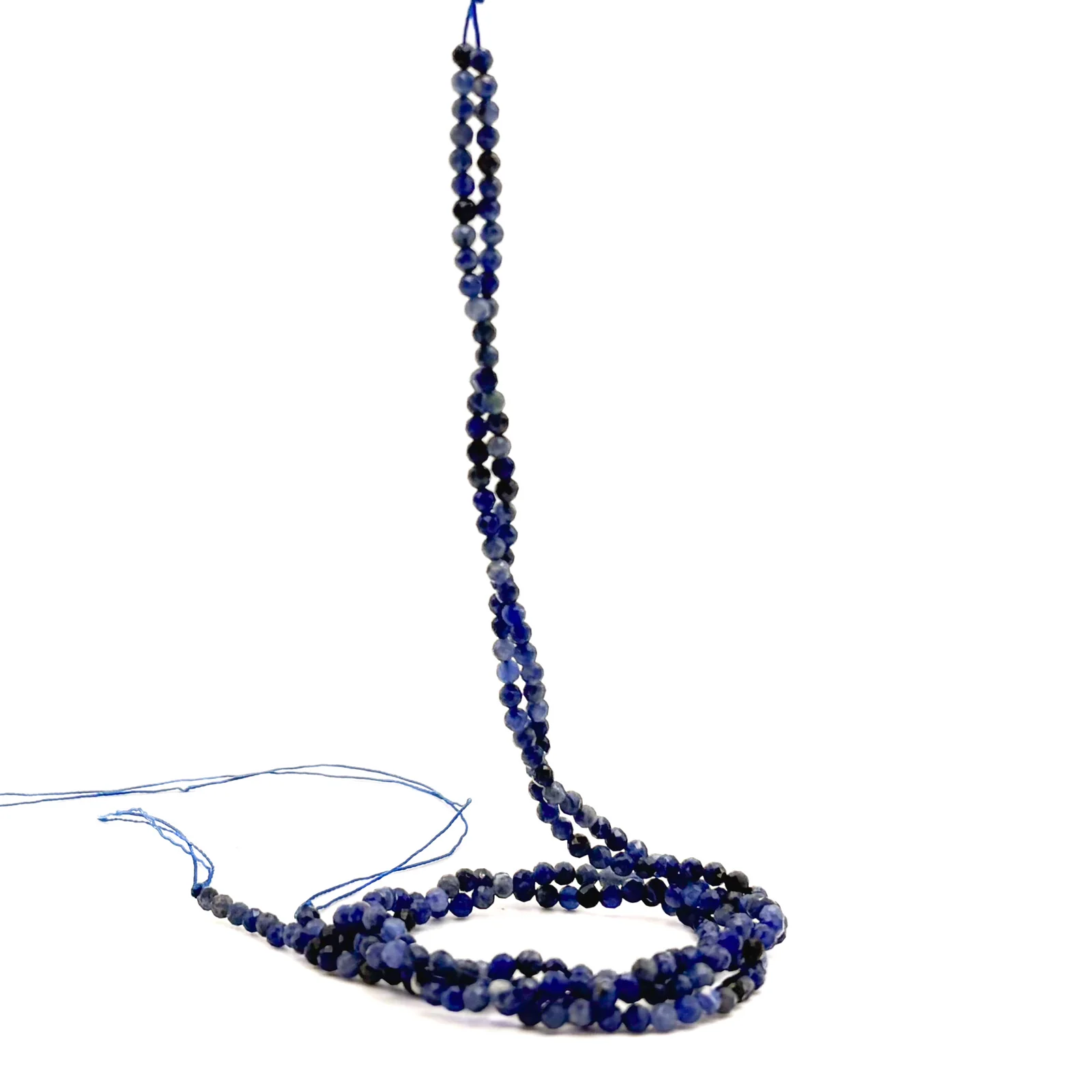 Sodalite 3mm Faceted Rounds Bead Strand - Image 9