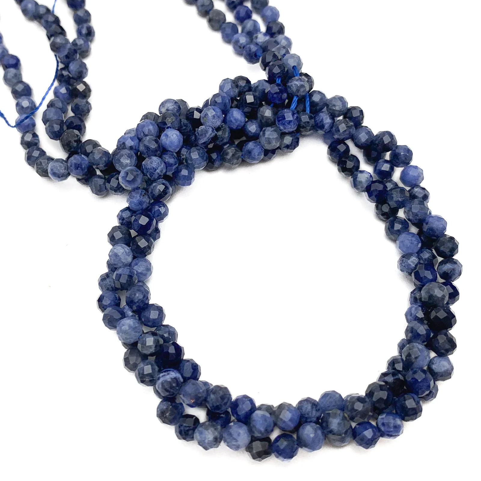 Sodalite 4.5mm Faceted Rounds Bead Strand - Image 5