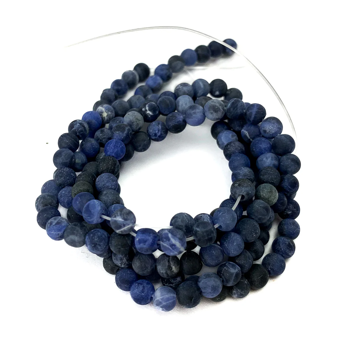 Sodalite 4mm Matte Rounds Strand - Image 3