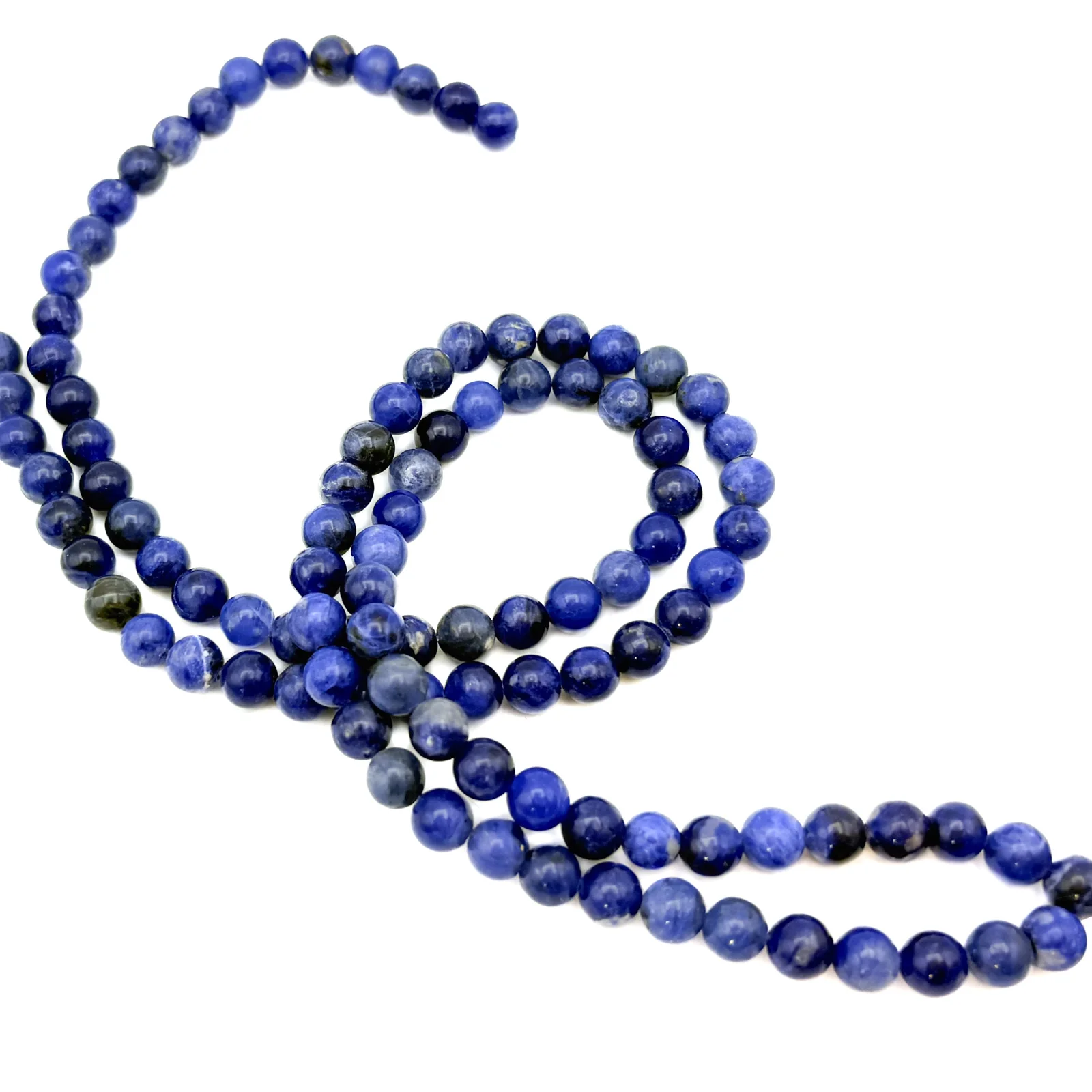 Sodalite 6.5mm AAA Smooth Rounds Bead Strand - Image 7