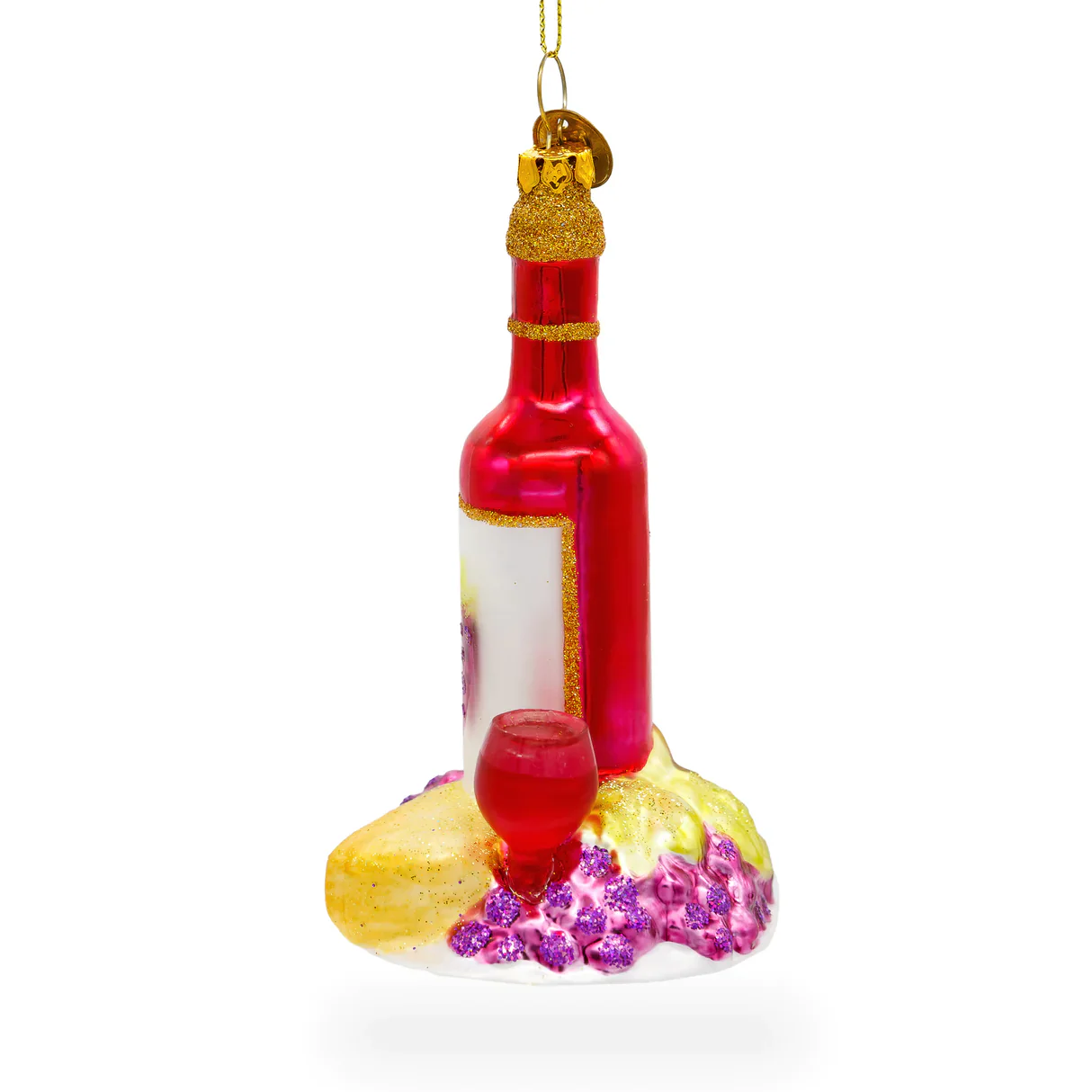 Sophisticated Red Wine With Snacks Ornament PS - Image 2