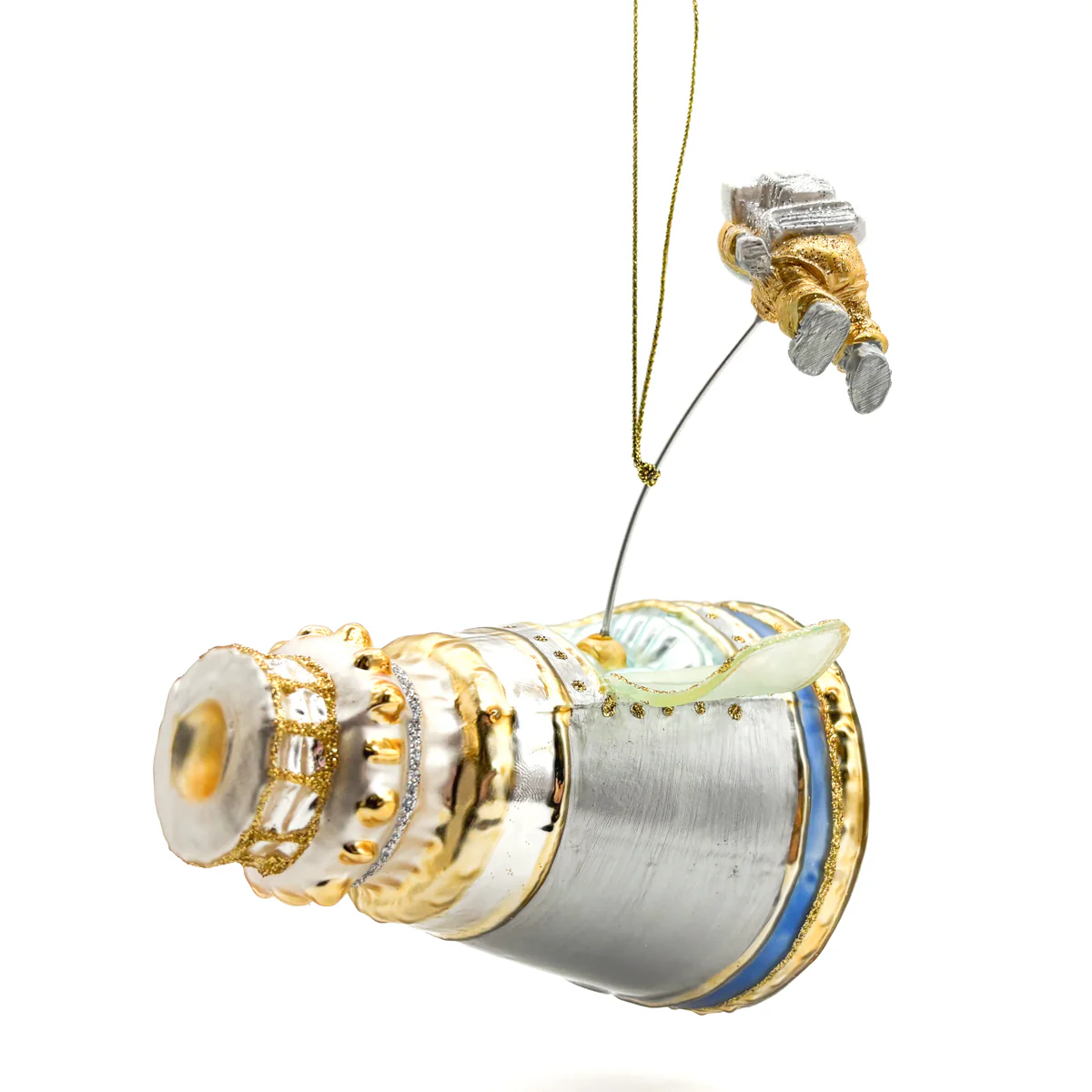 Space Capsule with Astronaut Glass Ornament - Image 2