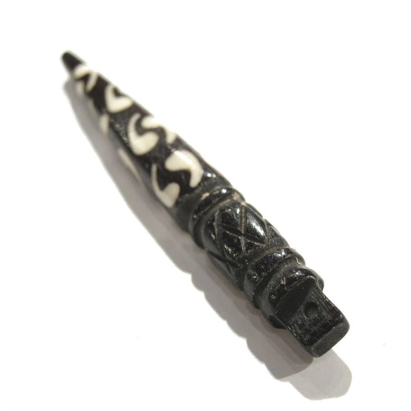Spear/Quill Carved Cowbone Pendant - Image 3