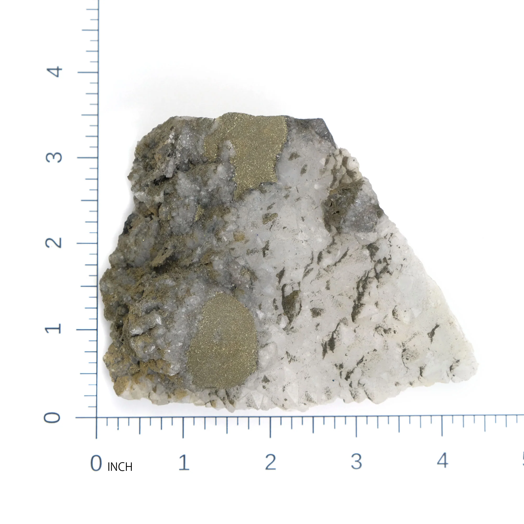 Pyrite and Quartz Cluster from El Hammam Mine, Morocco Specimen #32 - Image 5