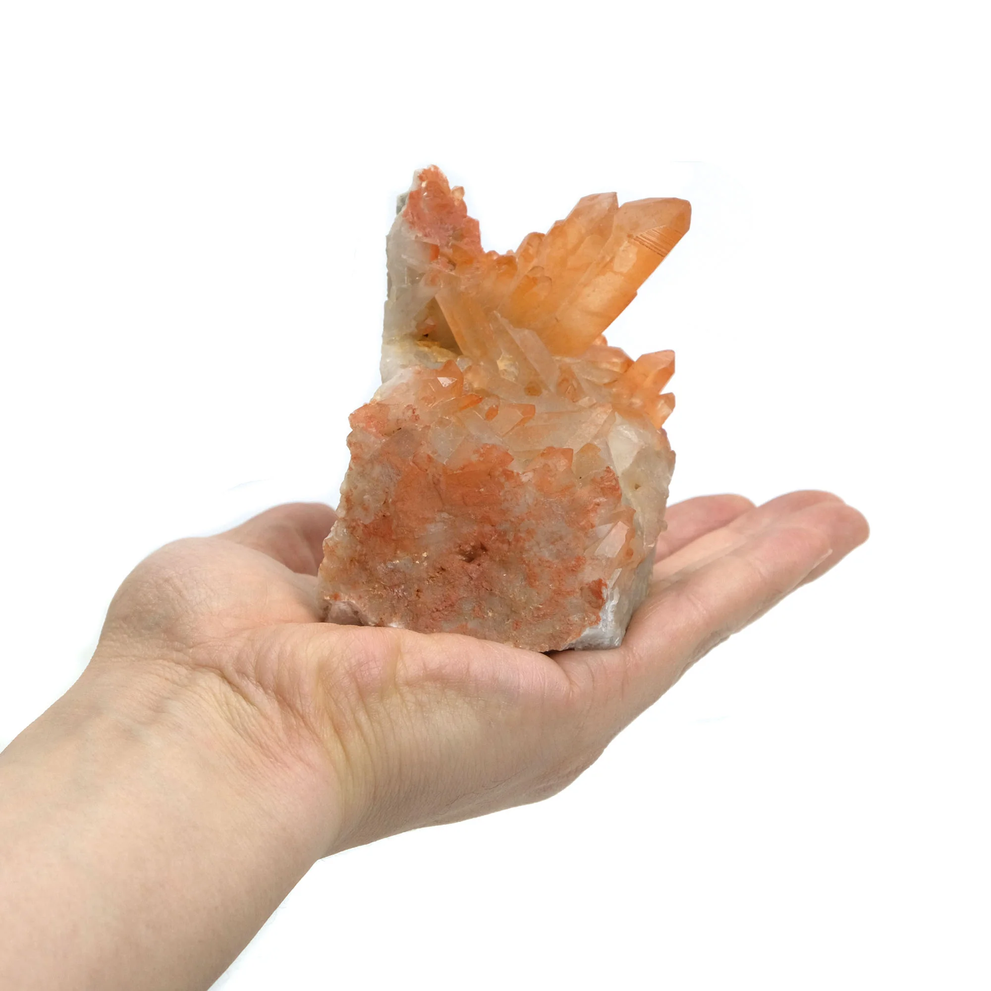 Red Quartz Crystal Cluster from Tinejdad, Er Rachidia Province Morocco Specimen #33 - Image 4