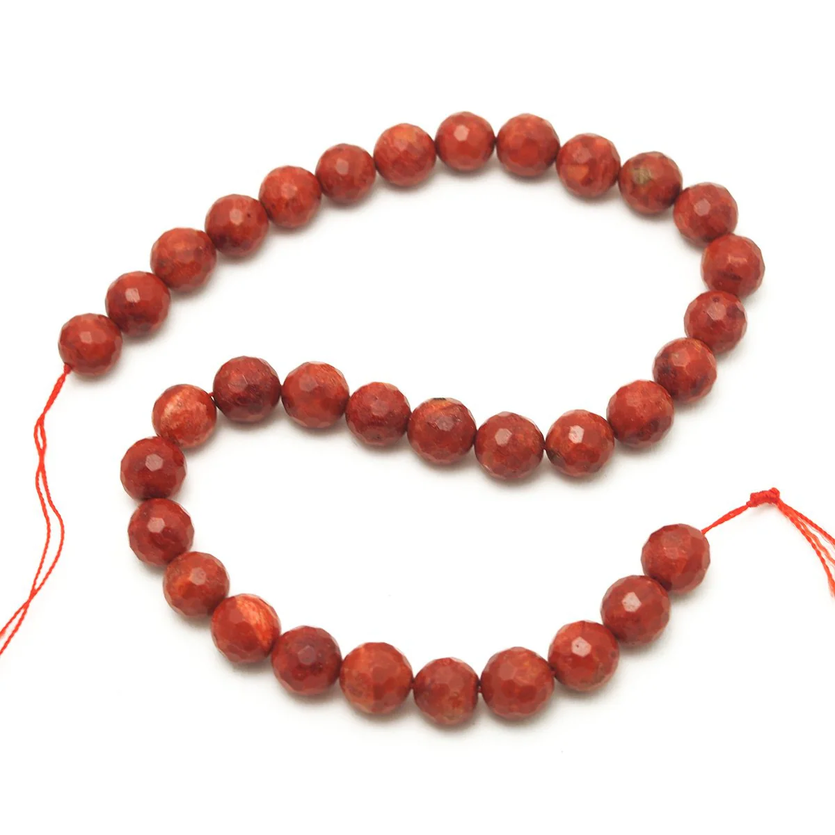 Coral (Sponge) Faceted Rounds 8mm, 10mm, 12mm Strand - Image 4