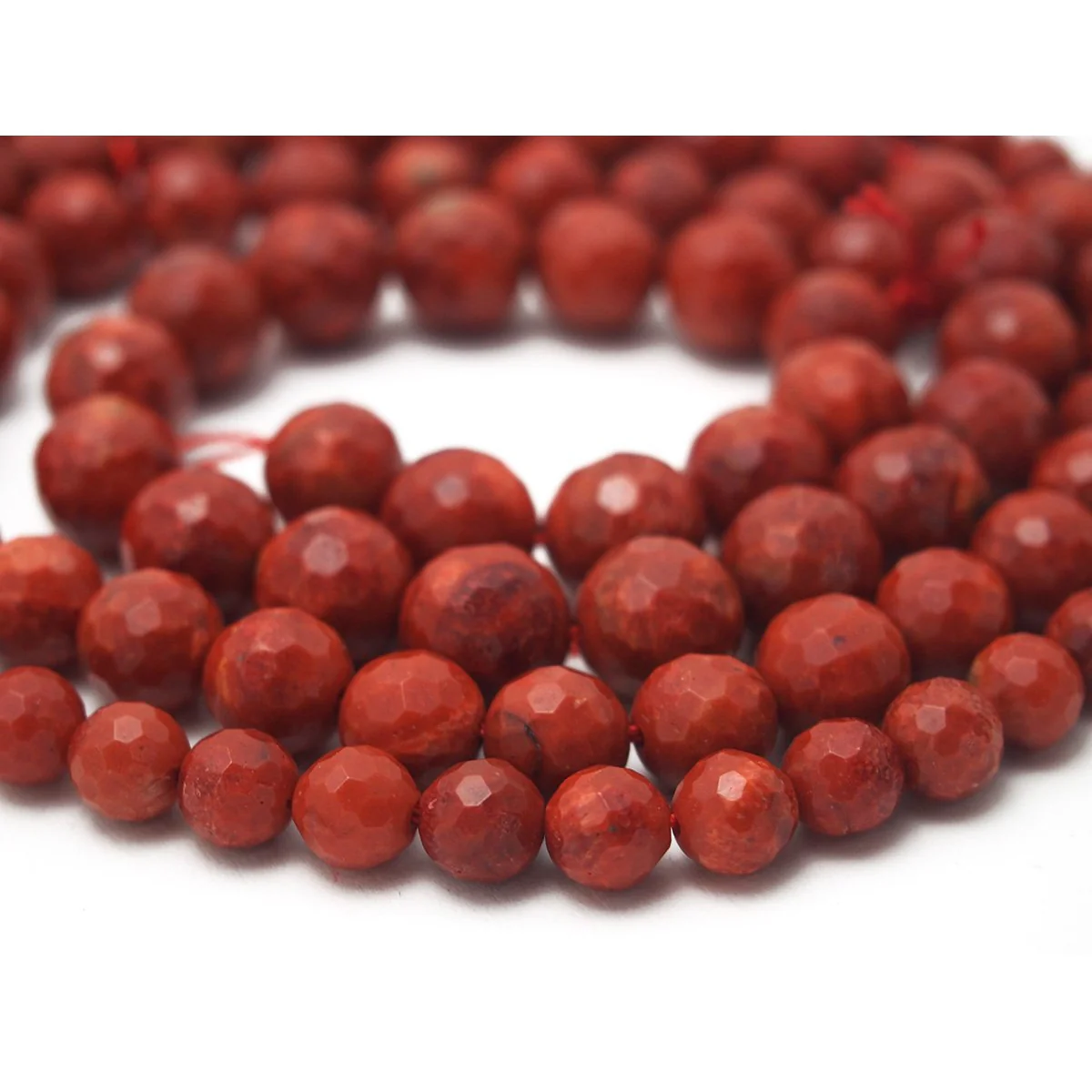 Coral (Sponge) Faceted Rounds 8mm, 10mm, 12mm Strand - Image 5