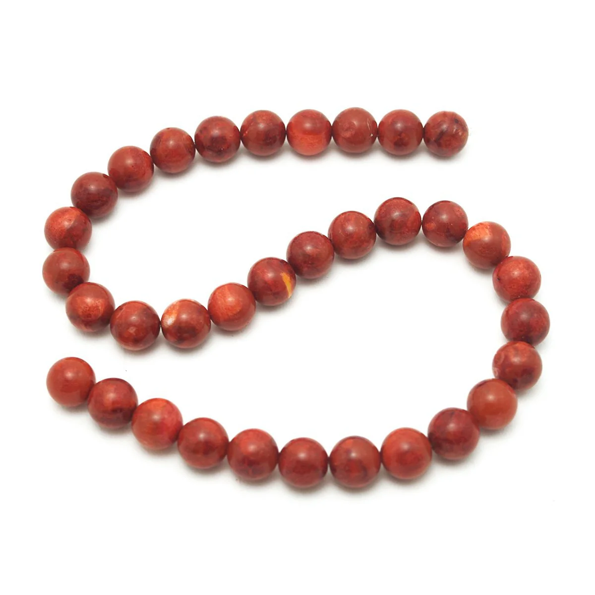 Sponge Coral Smooth Rounds 10mm, 12mm Strand - Image 3