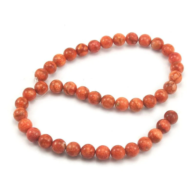Sponge Coral Smooth Rounds 10mm Strand - Image 2