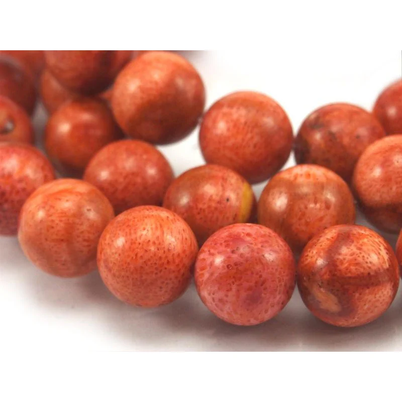 Sponge Coral Smooth Rounds 10mm Strand - Image 3