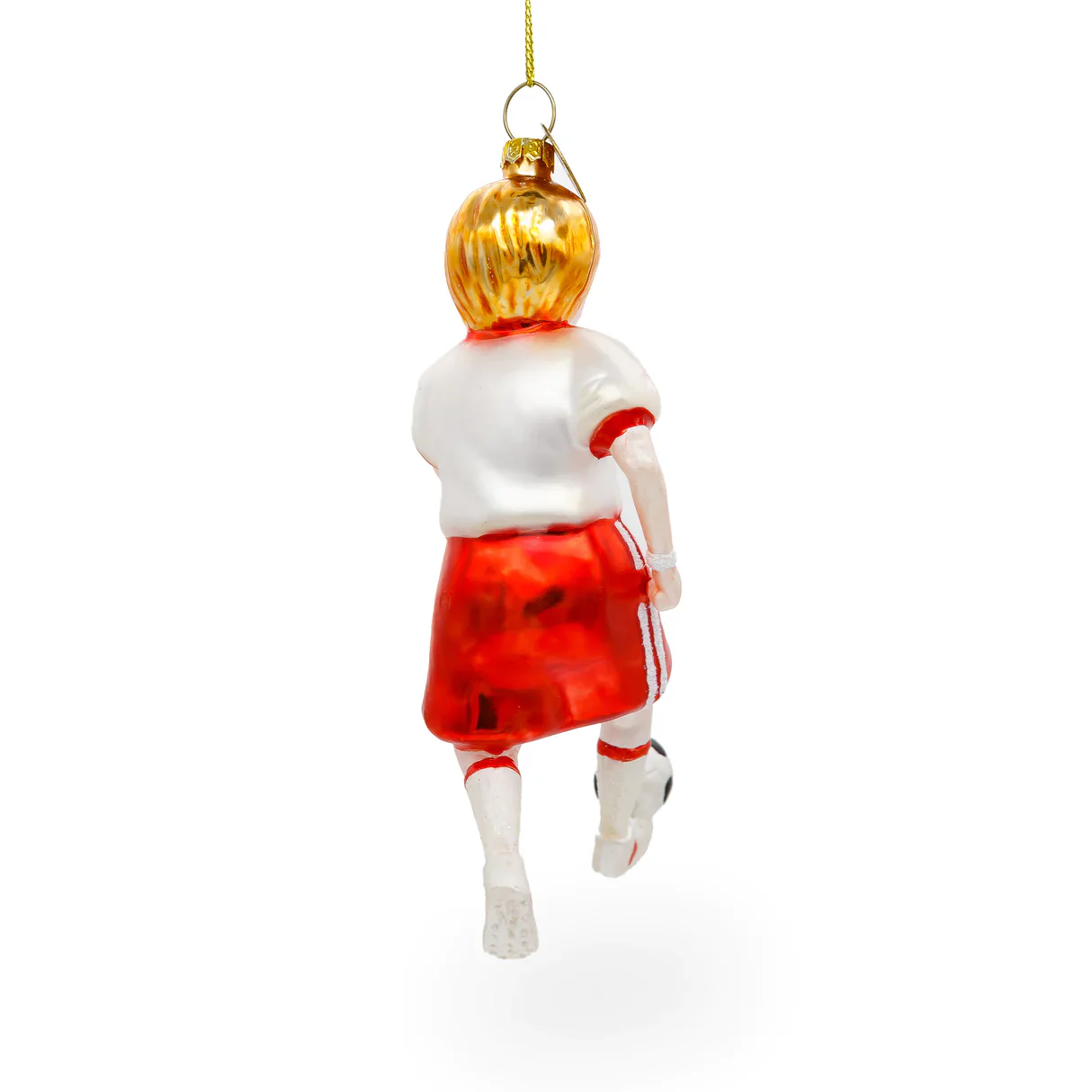 Sporty Girl Playing Soccer Ornament PS - Image 4