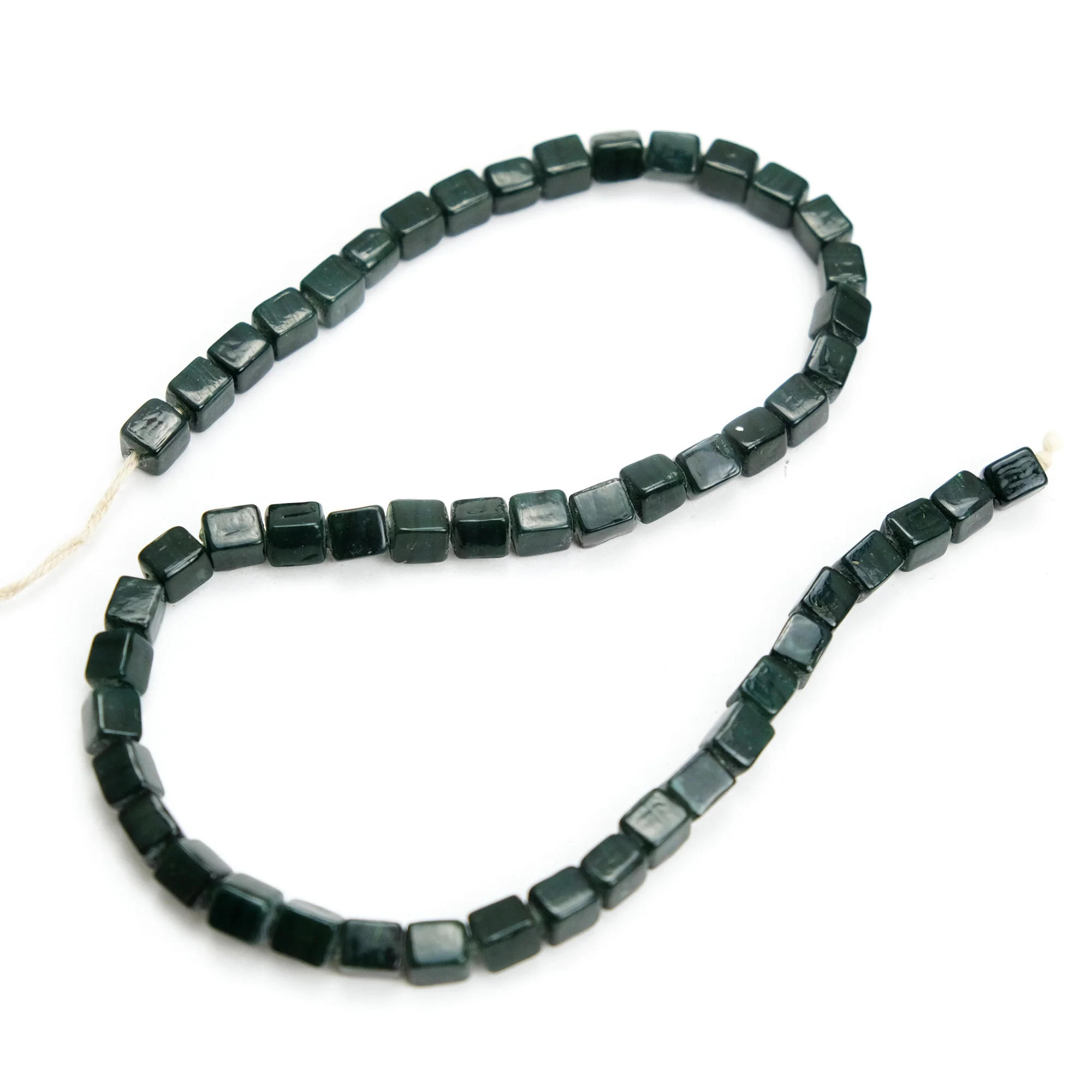 Green Square Bead Strand - Image 2