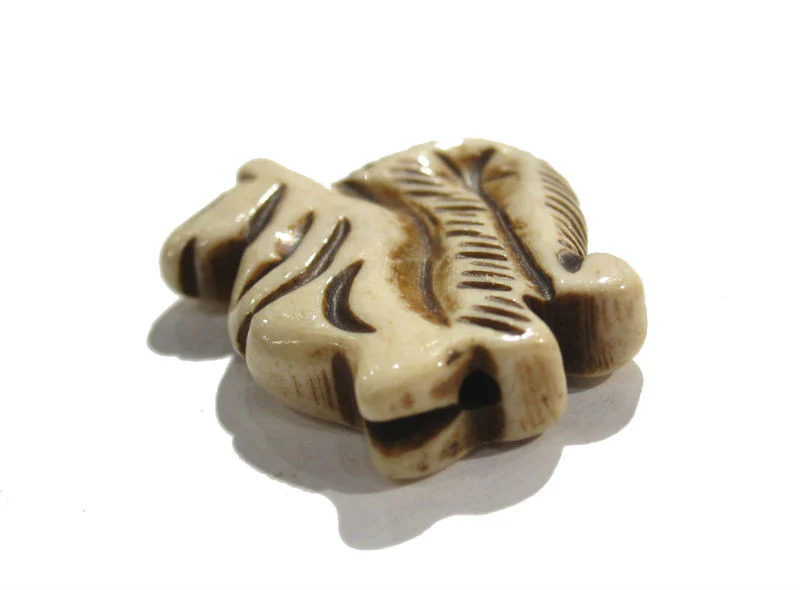 Squirrel Hand Carved Bone Bead Pendant - Image 3