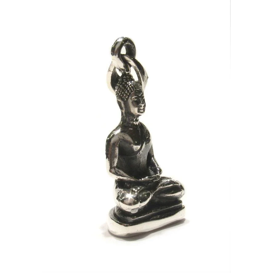 Meditating Buddha Sterling Silver Pendant I - Image 2