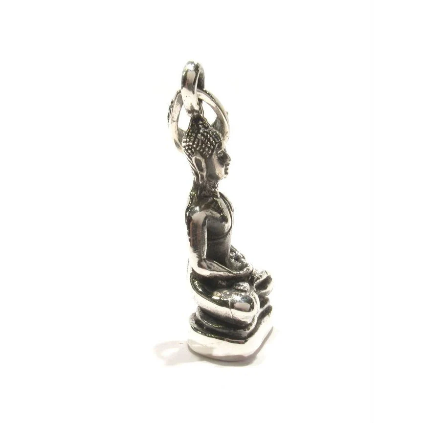 Meditating Buddha Sterling Silver Pendant I - Image 3