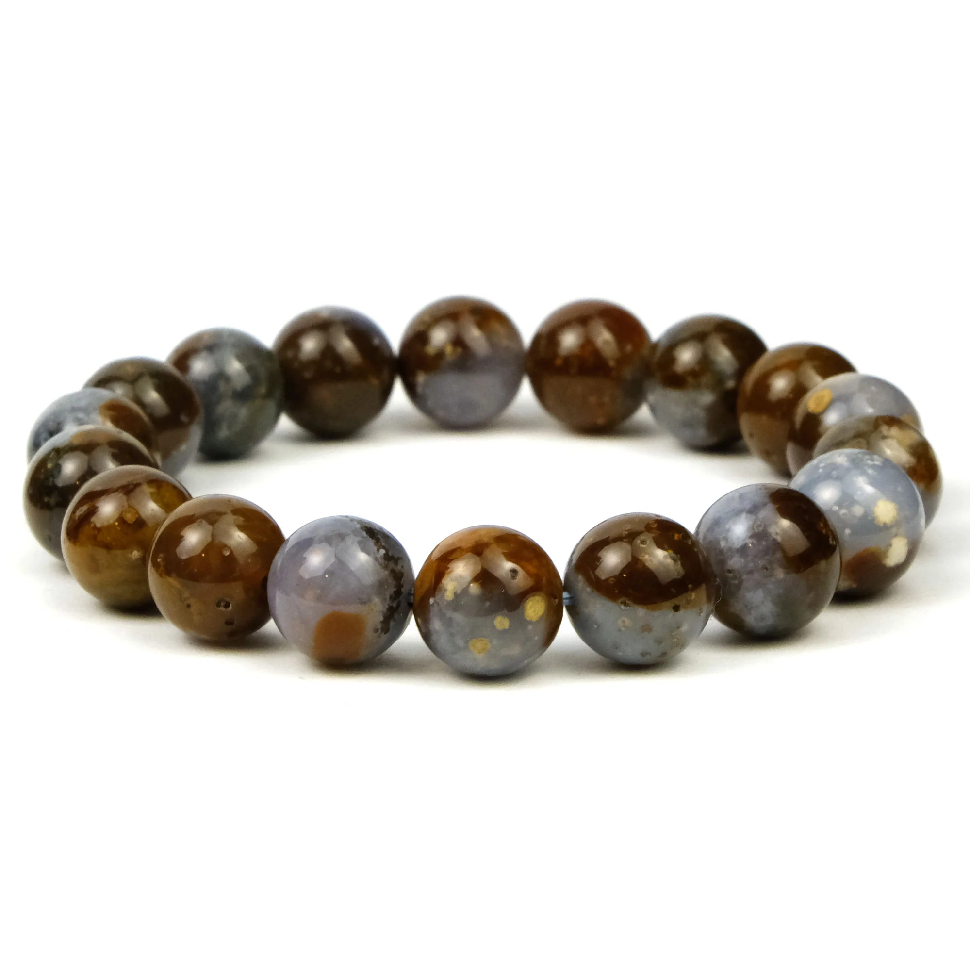 Starry Sky Madagascar Agate Stretch Bracelet 11mm - Image 2