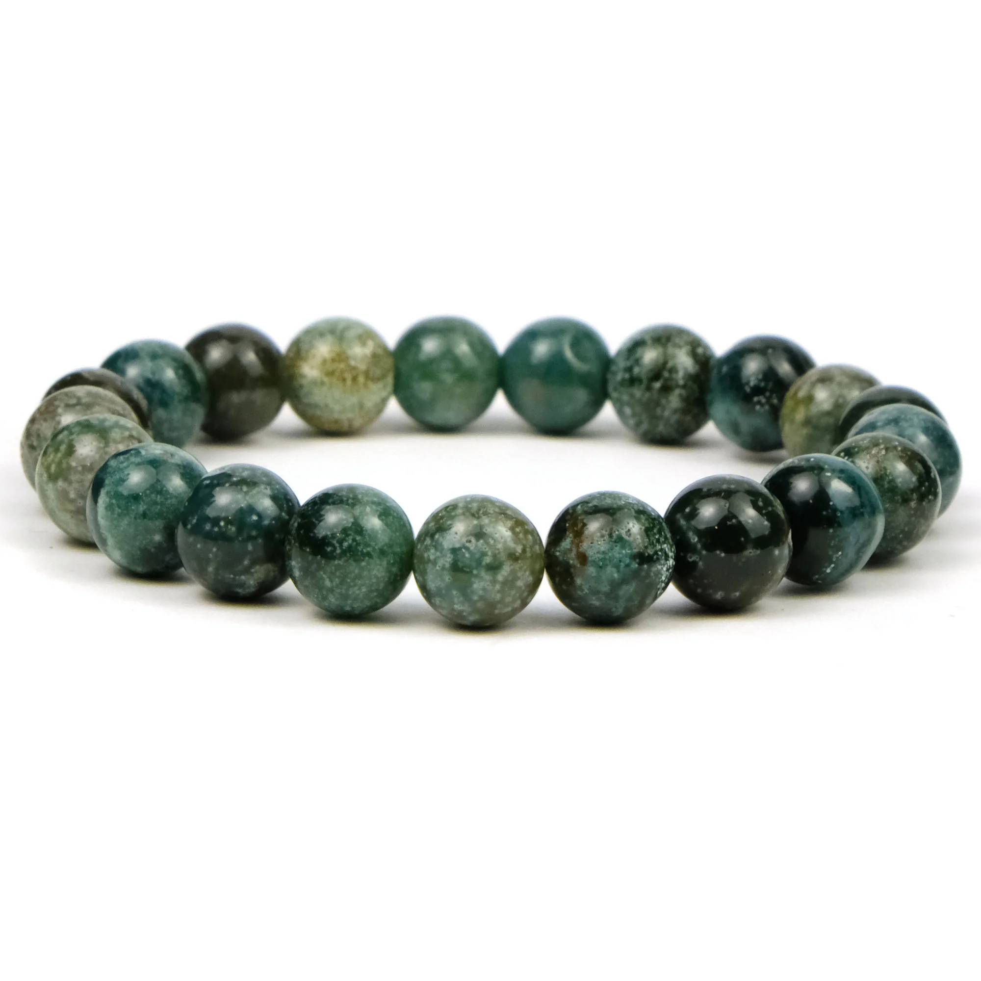 Starry Sky Madagascar Agate Stretch Bracelet 9-10mm - Image 2