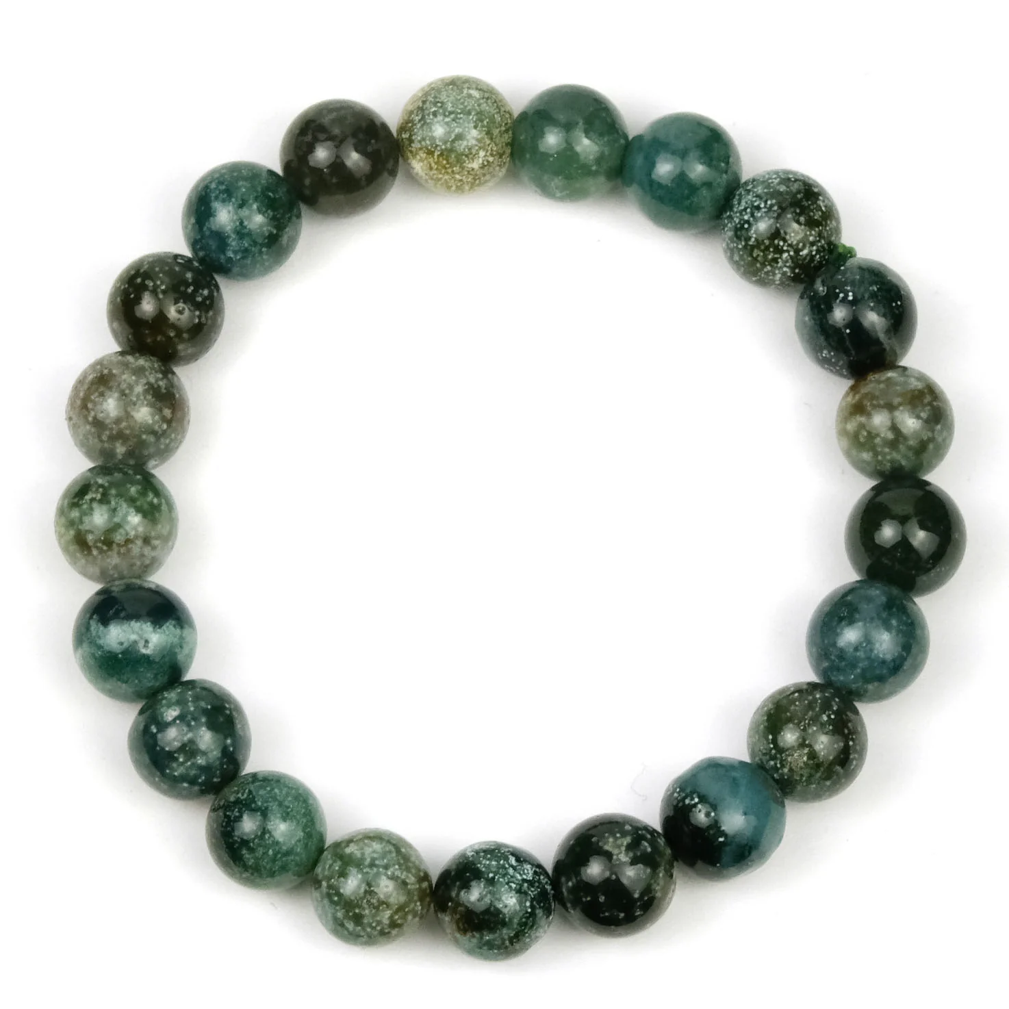 Starry Sky Madagascar Agate Stretch Bracelet 9-10mm - Image 3