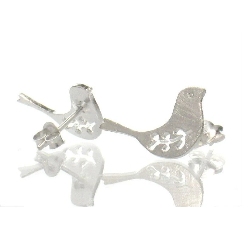 Sterling Silver Bird on Post Earrings - Image 2