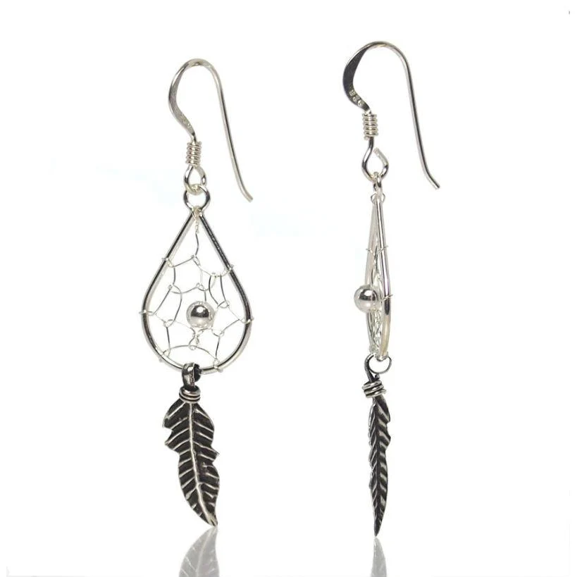 Sterling Silver Dreamcatcher Earrings - Image 2