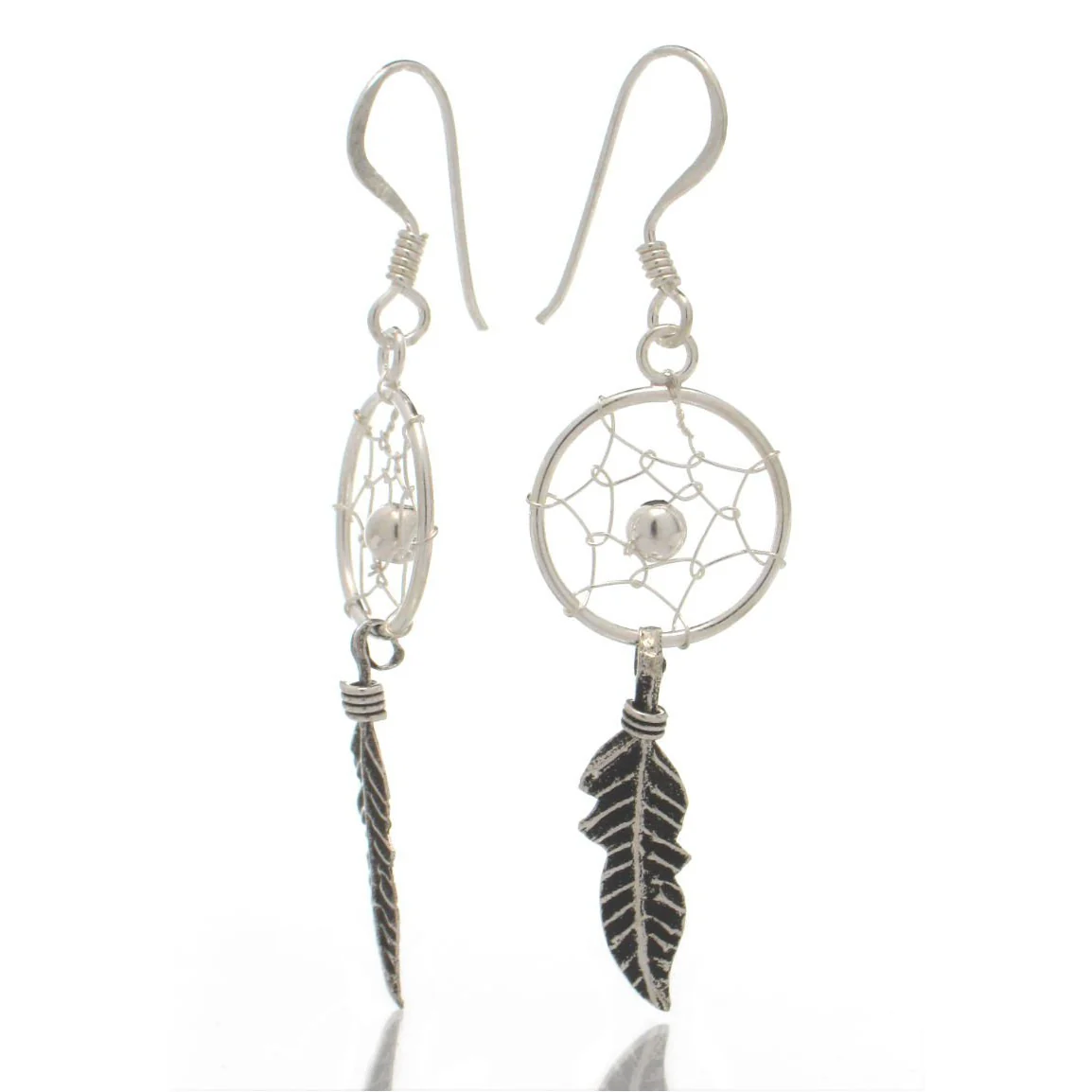 Sterling Silver Dreamcatcher Earrings - Image 2