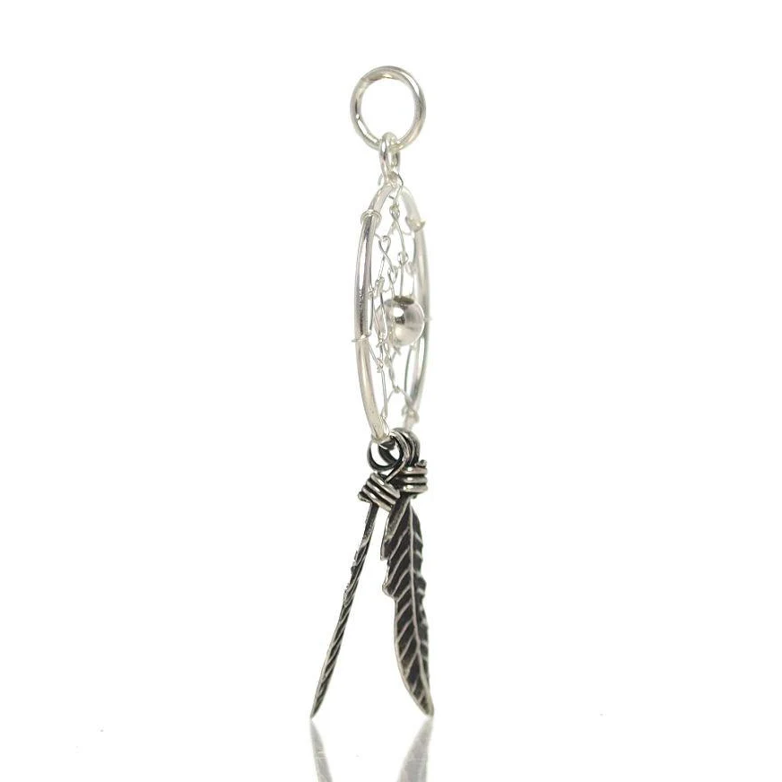 Sterling Silver Dreamcatcher Pendant - Image 2