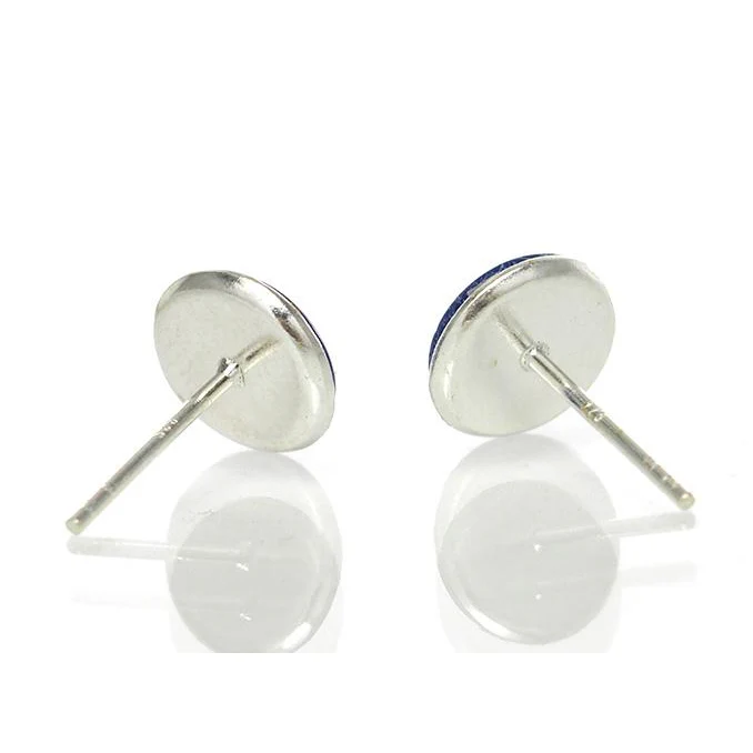 Sterling Silver Eye Enamel Stud Earrings - Image 2