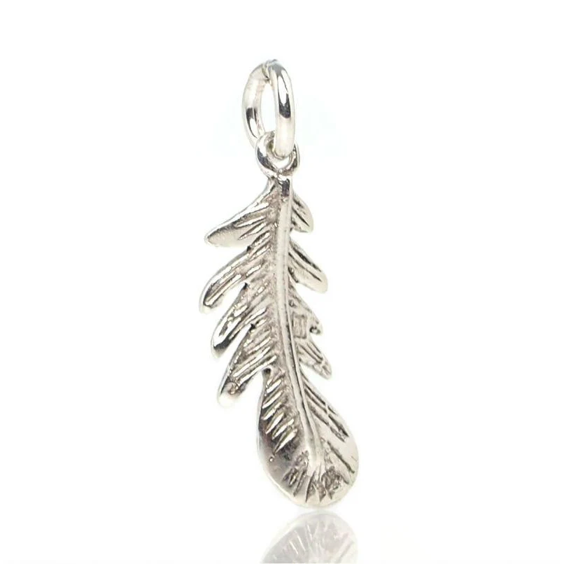 Sterling Silver Little Feather Pendant - Image 2