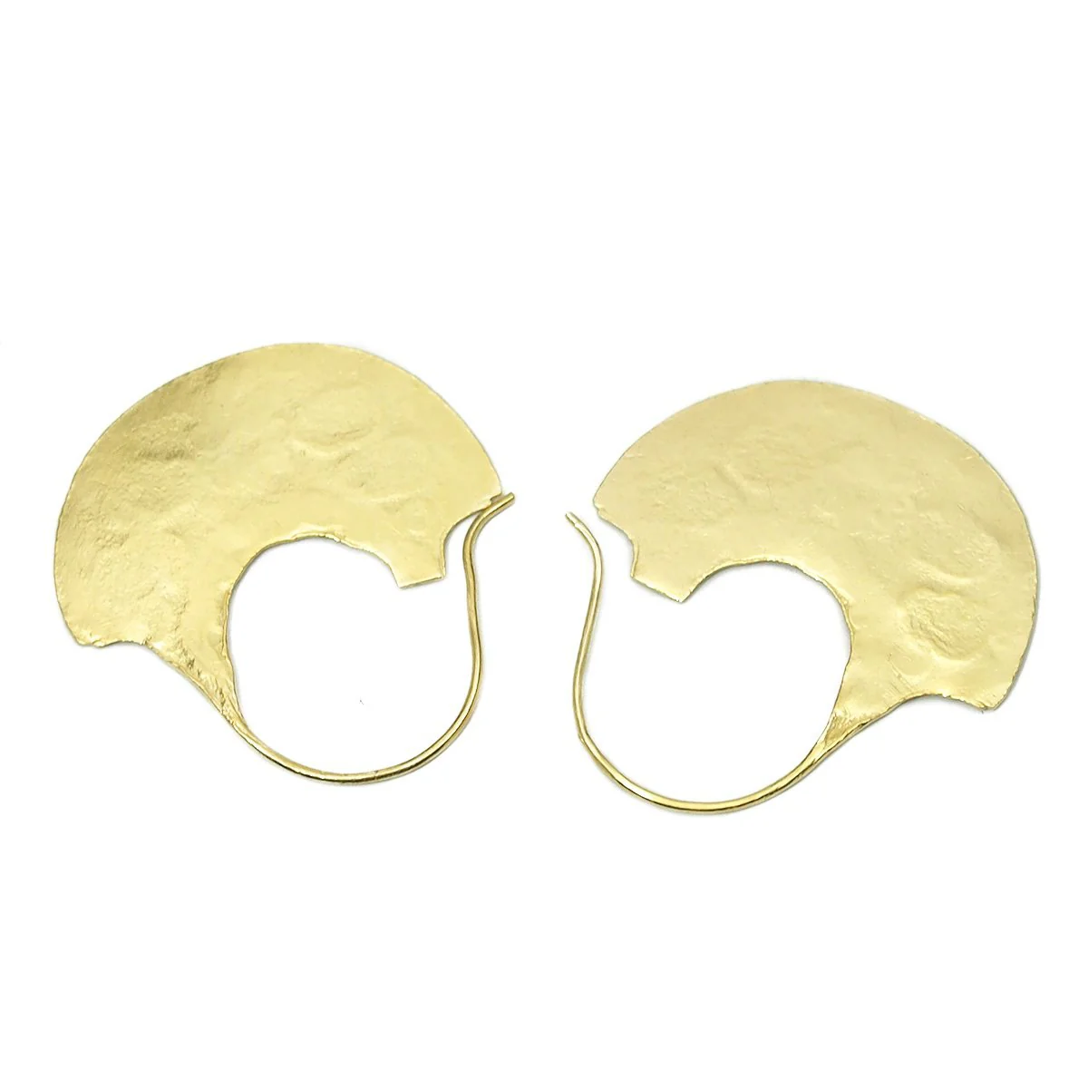 Gold Vermeil over Sterling Silver Brushed Earrings with Elephant and Flower Motif - Image 2