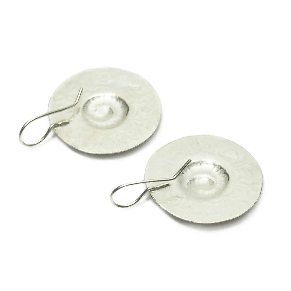 Sterling Silver Serpent Shield Hilltribe Earrings - Image 2