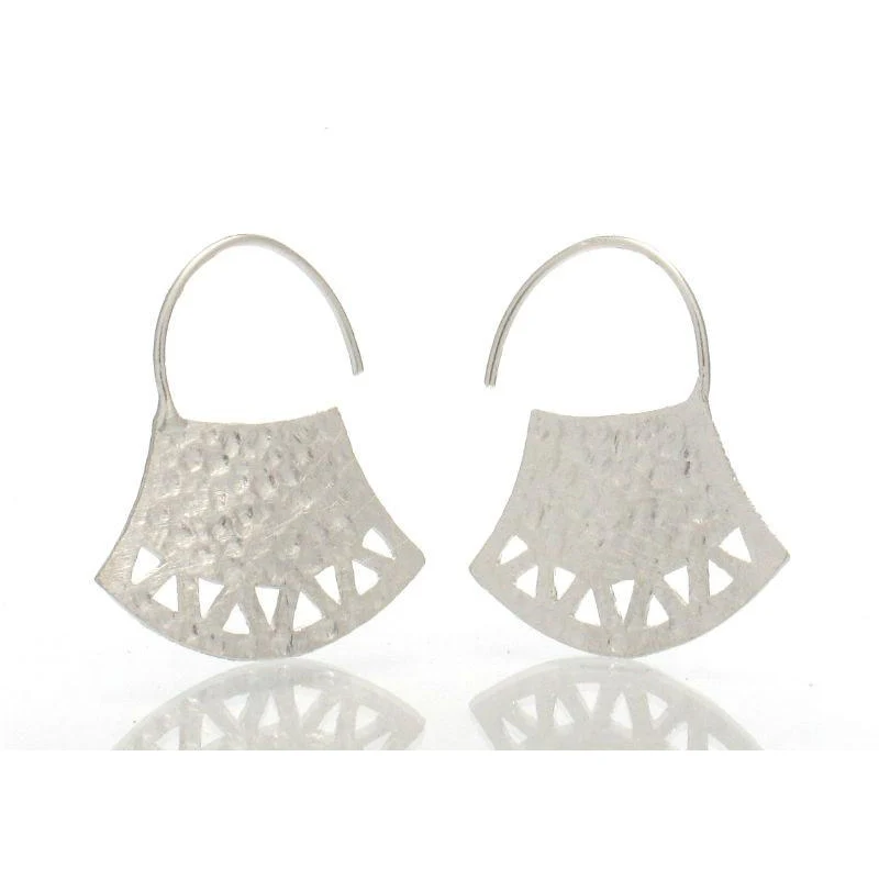 Sterling Silver Hilltribe Hatchet Earrings - Image 2