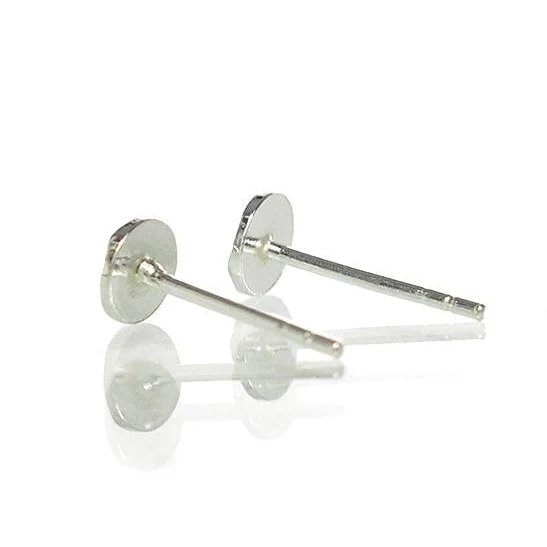 Sterling Silver Mini Circle Stud Earrings - Image 2