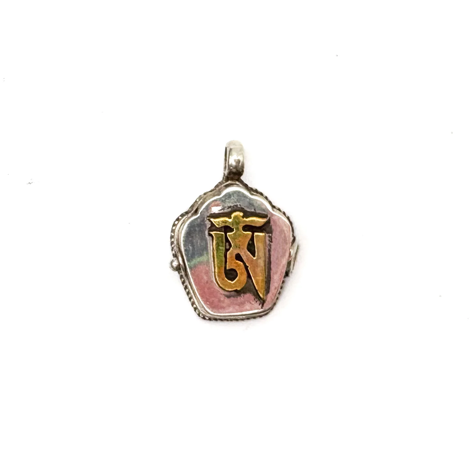 Sterling Silver Ohm Gau Locket Pendant Amulet Miniature - Image 3