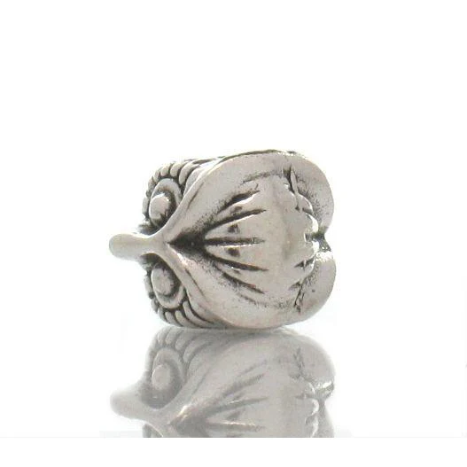Sterling Silver Owl Head Bead - Image 3