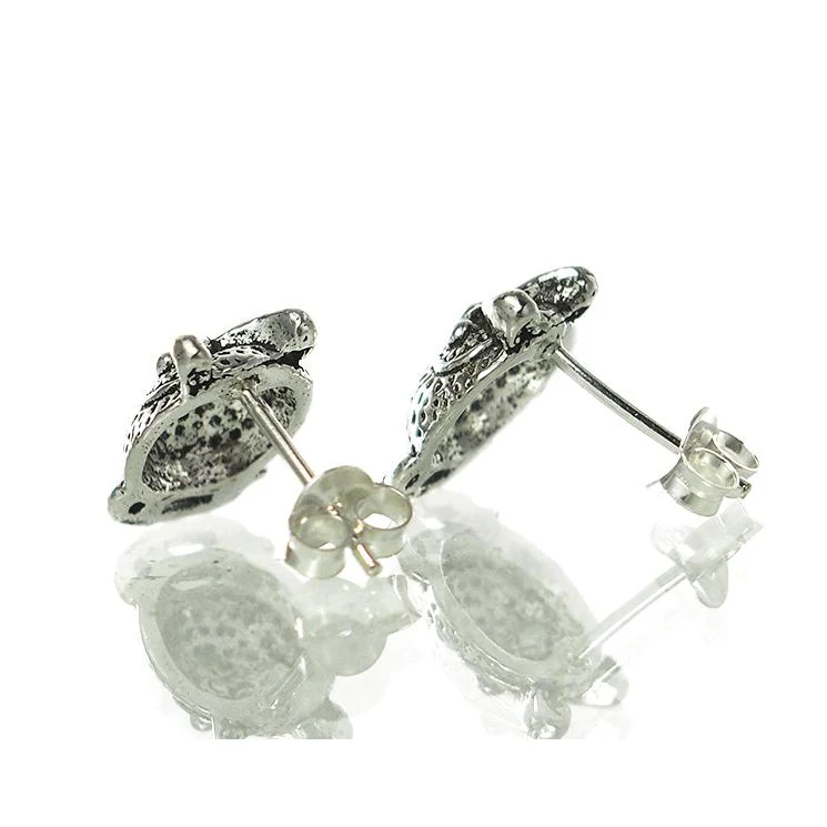 Sterling Silver Owl Stud Earrings - Image 2