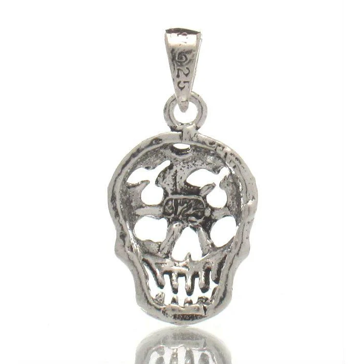 Sterling Silver Skull Pendant - Image 3