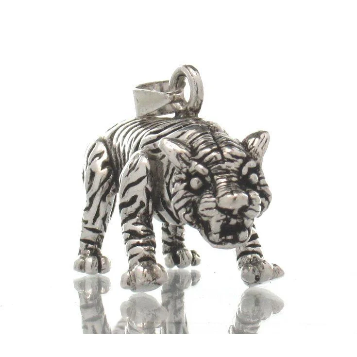 Sterling Silver Semi-Articulated Tiger Pendant - Image 3
