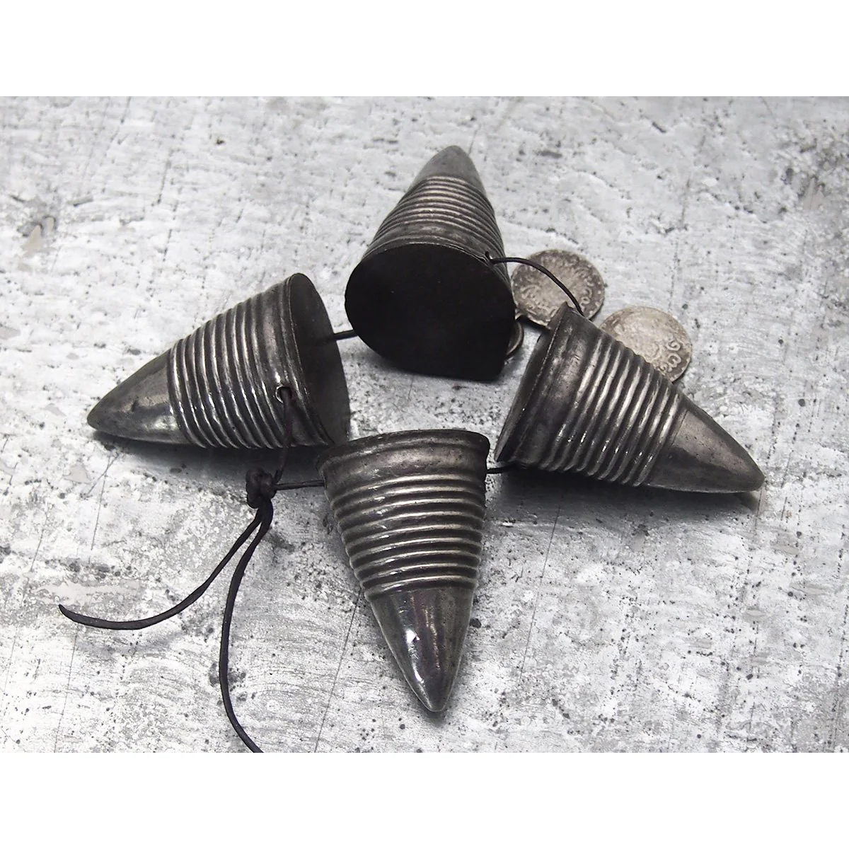 Bridal Headpiece Silver Cones - Image 4