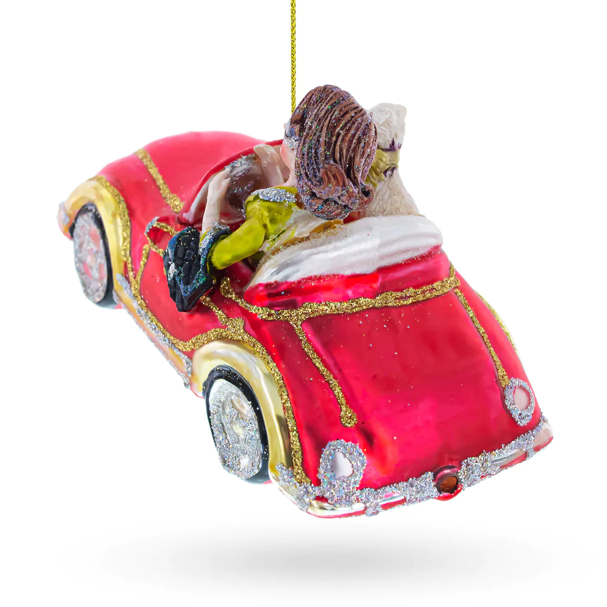 Stylish Woman Driving Cabriolet Ornament PS - Image 3