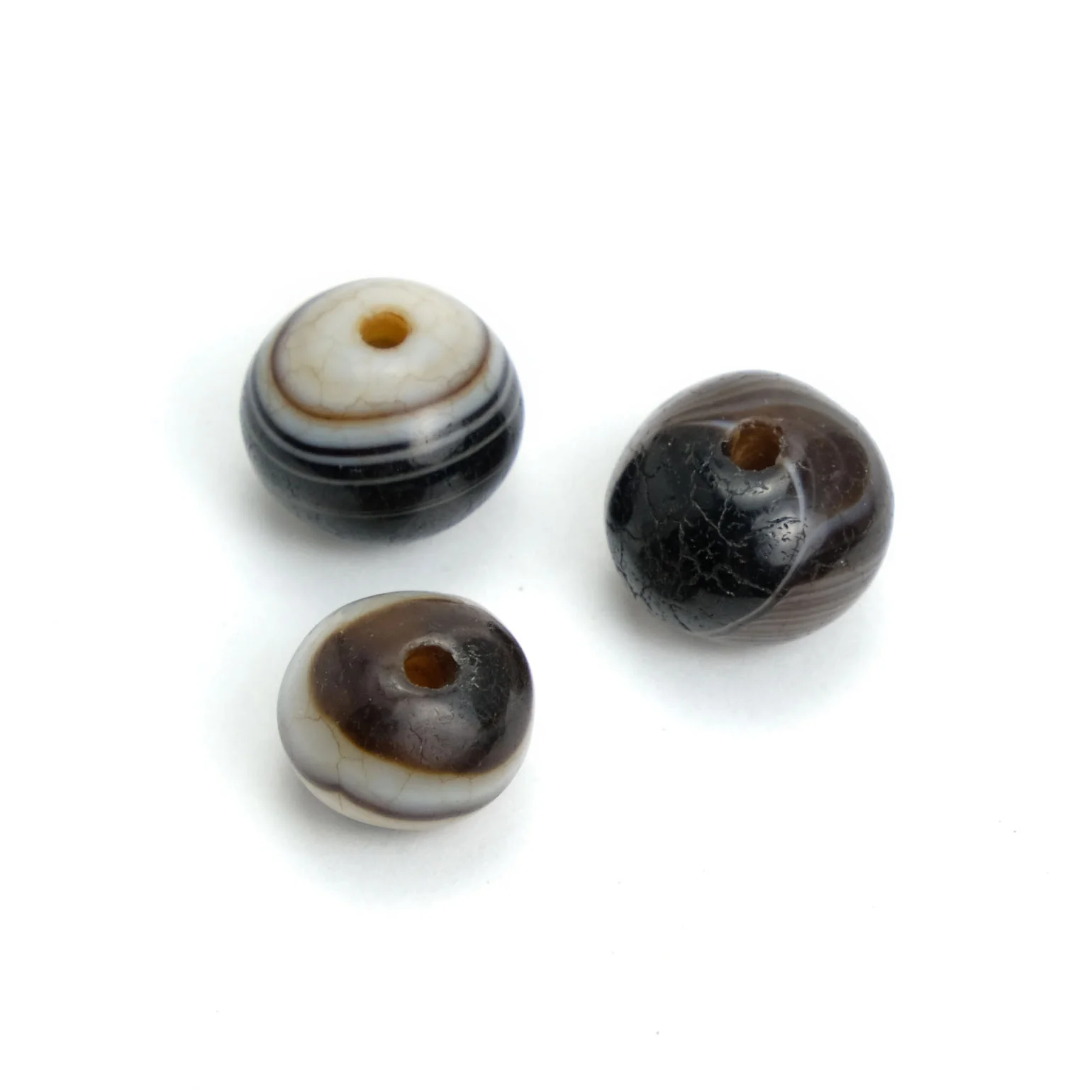 Suleiman Agates Beads Small, Set of 3  #1 - Image 2