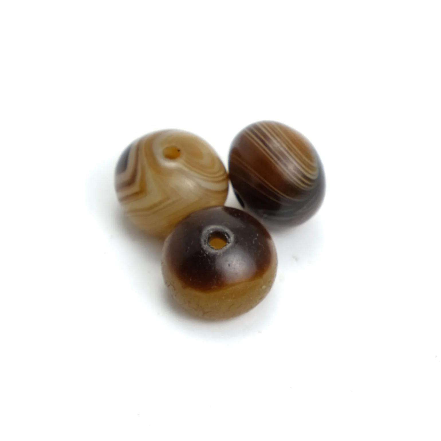 Suleiman Agates Beads Small, Set of 3  #2 - Image 3