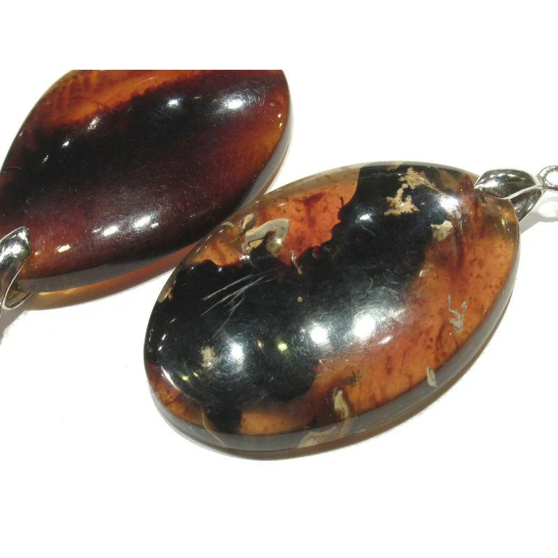 Sumatra Amber Pendant with Bale, Large - Image 2