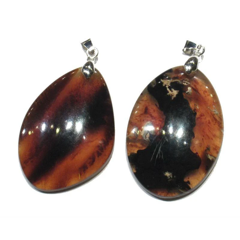 Sumatra Amber Pendant with Bale, Large - Image 3