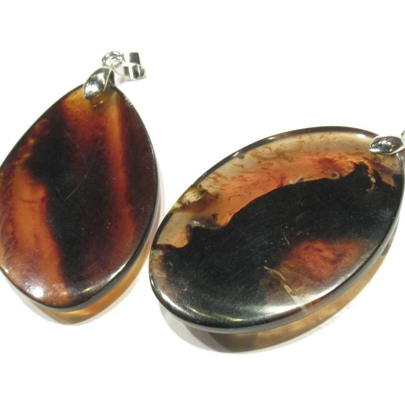 Sumatra Amber Pendant with Bale, Large - Image 4