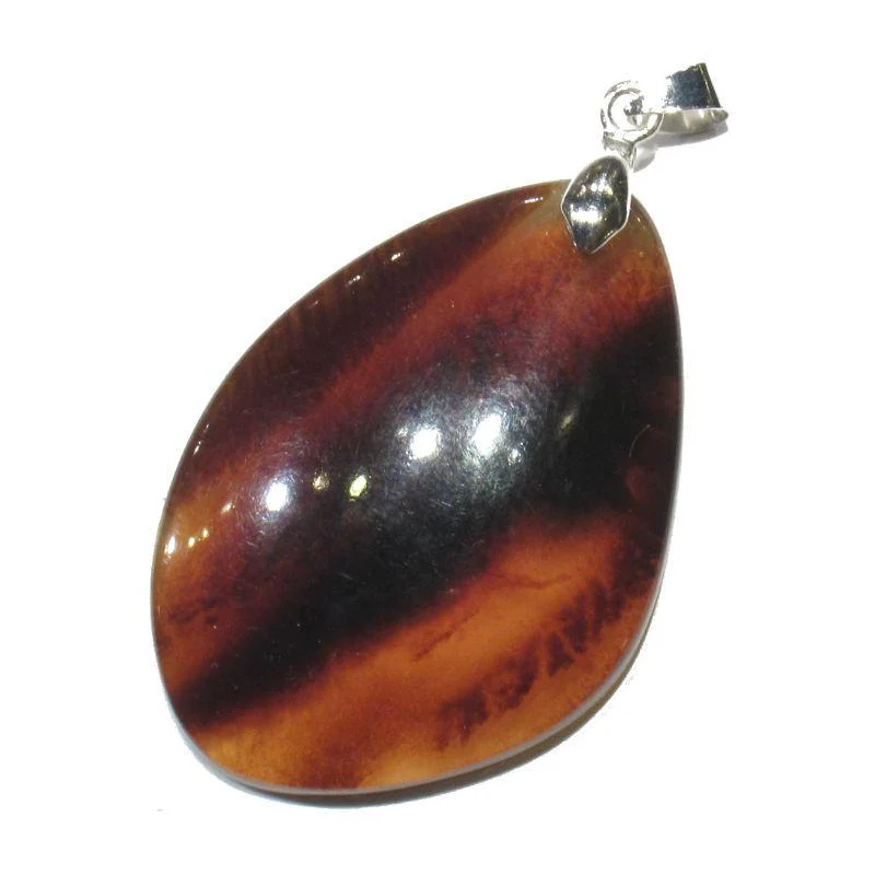 Sumatra Amber Pendant with Bale, Large - Image 6