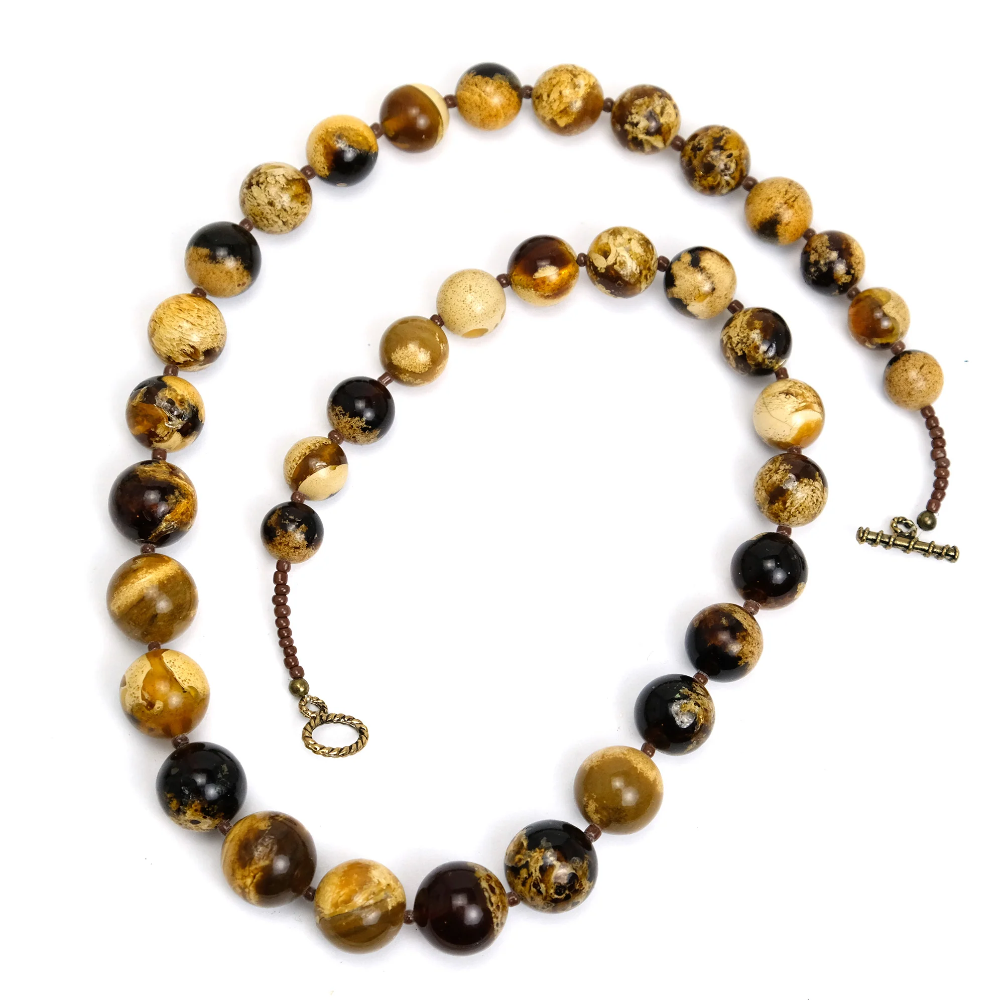 Sumatra Amber "Zebra" Necklace - Image 2