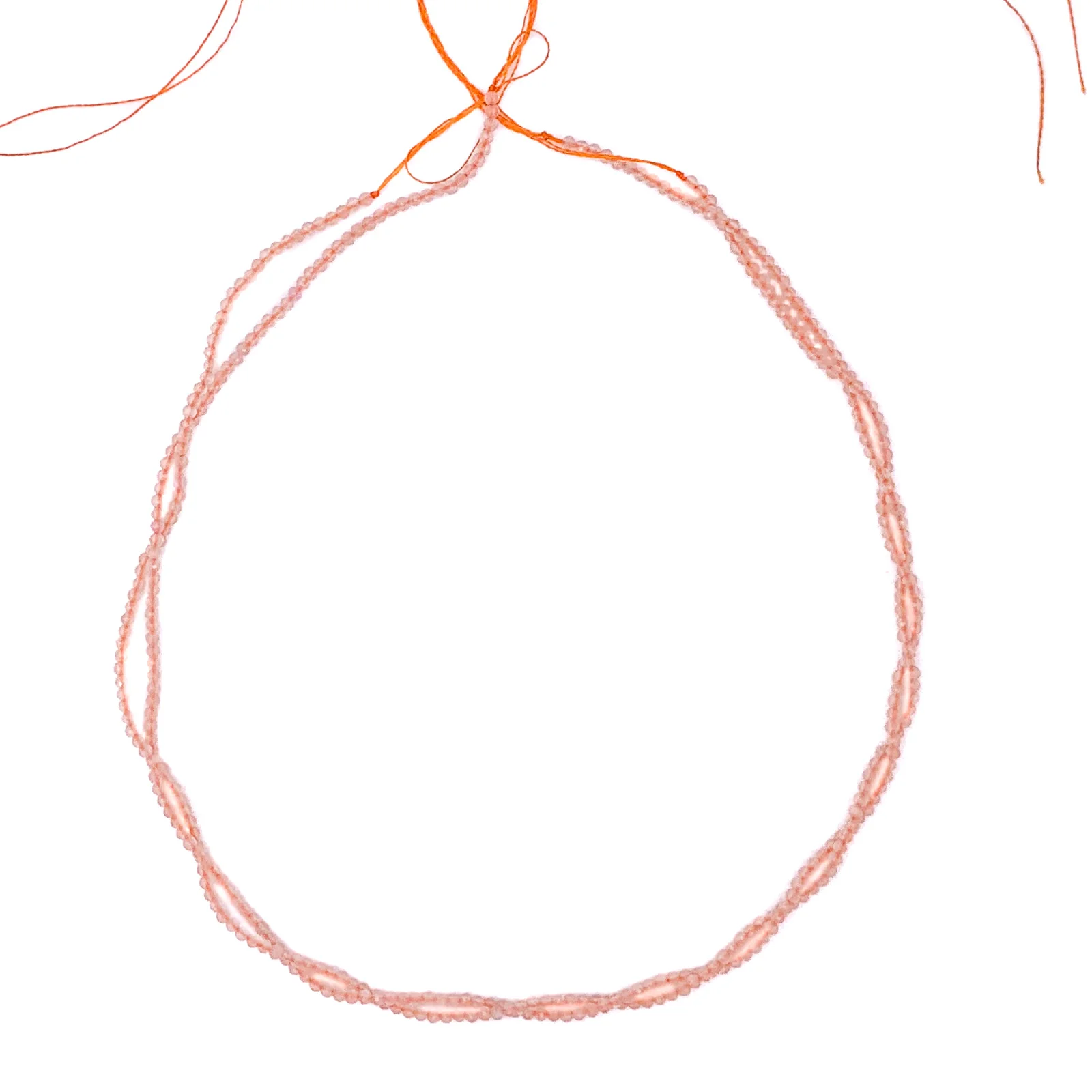 Sunset Peach Moonstone 2mm Faceted Bead Strand - Image 10