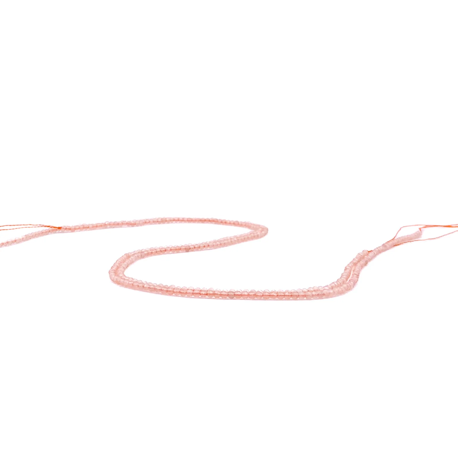 Sunset Peach Moonstone 2mm Faceted Bead Strand - Image 3