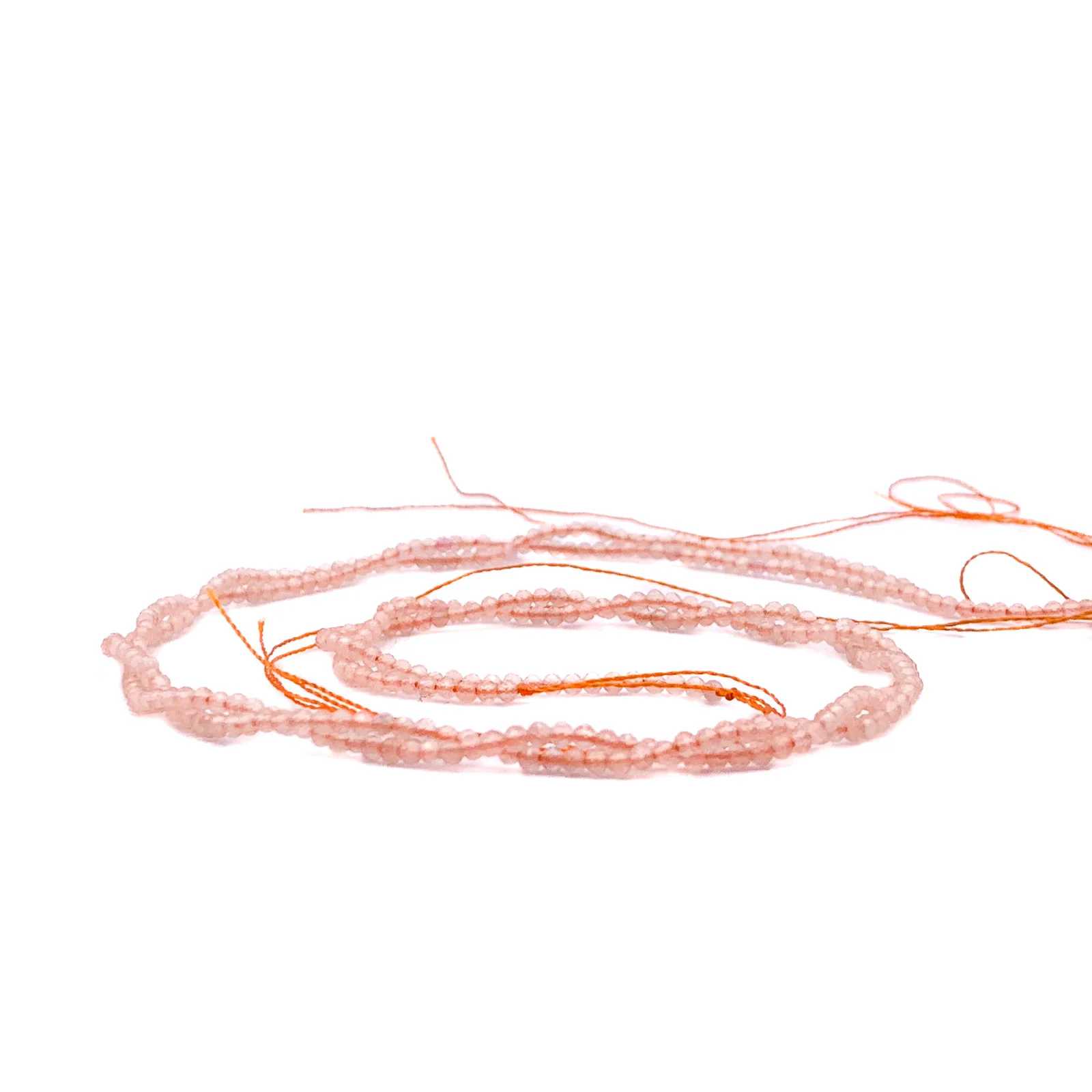 Sunset Peach Moonstone 2mm Faceted Bead Strand - Image 9